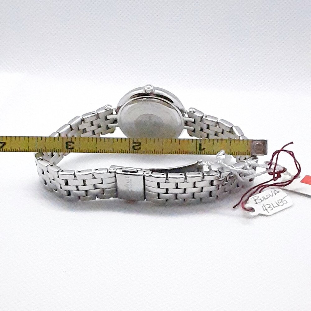 NEW With Tags Authentic Bulova Ladies Silver Tone and cz Watch - Picture 9 of 15